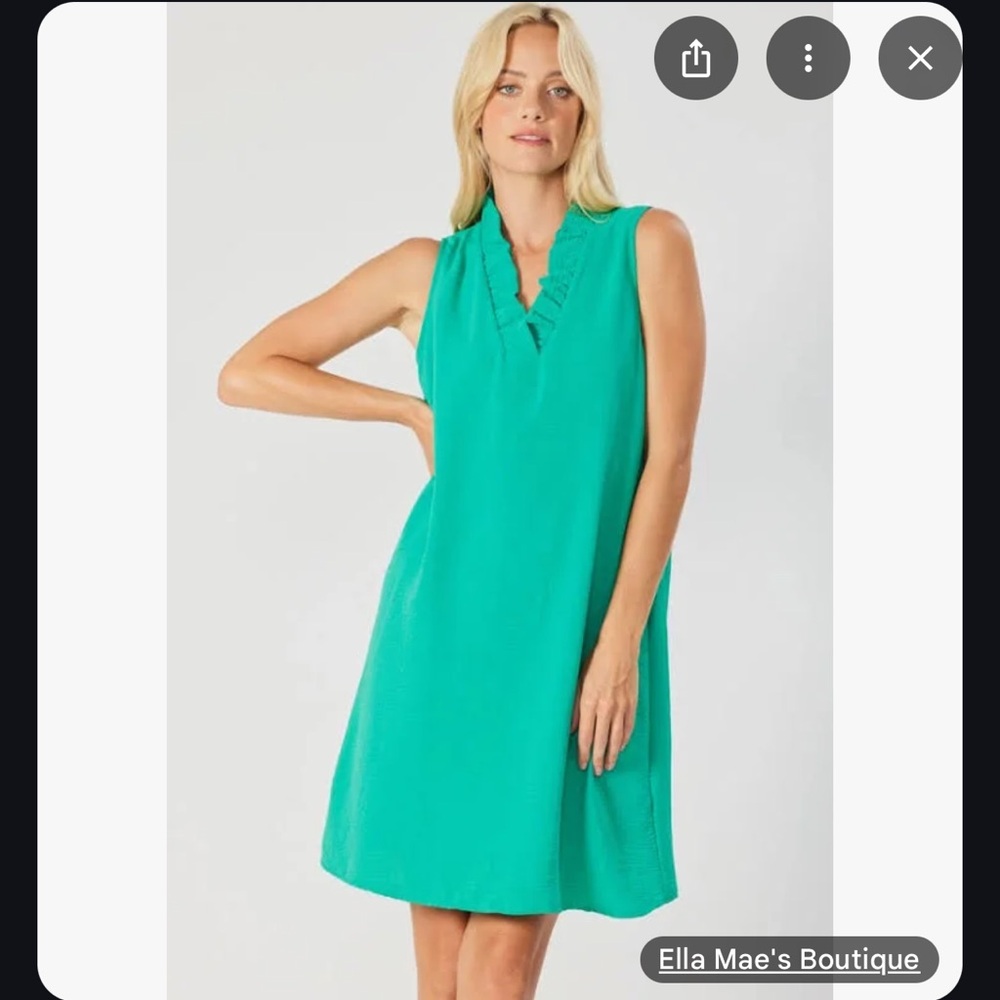 Vibrant Green Sleeveless Dress